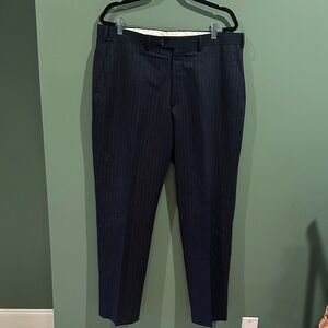 Ralph Lauren 100% Wool Men's Navy Pinstripe Dress Pants